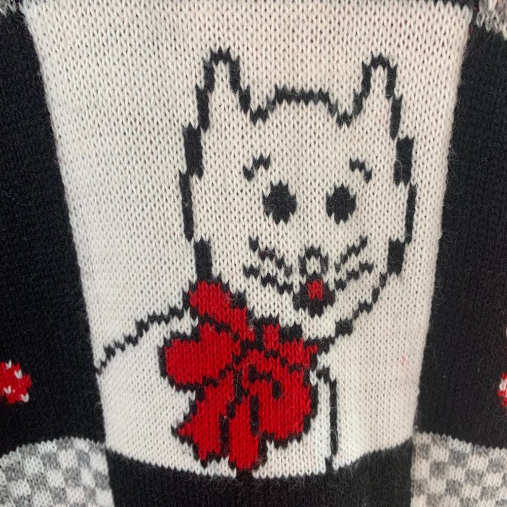 Vintage Cat Sweater, Sz L - Picture 3 of 11